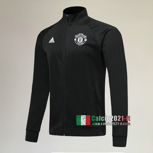 Nuove Del Manchester United Full-Zip Giacca Nera Originali 2019/2020 :Calcio2021-it