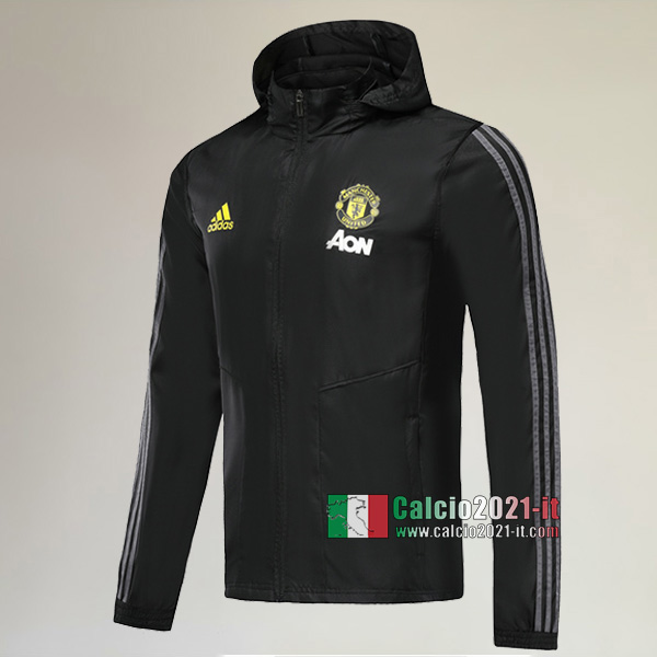 La Nuova Manchester United Full-Zip Giacca Antivento Nera Vintage 2019/2020 :Calcio2021-it