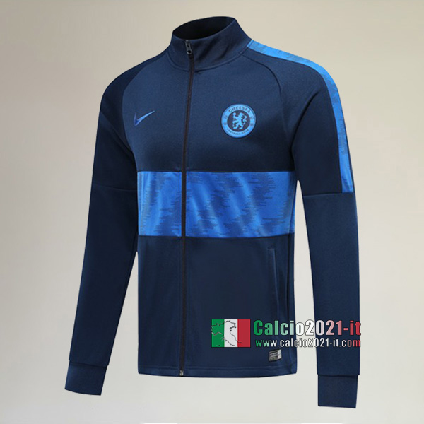 La Nuova FC Chelsea Full-Zip Giacca Azzurra Scuro Originale 2019/2020 :Calcio2021-it