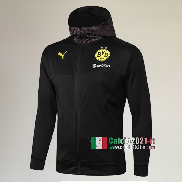 Nuove Del Borussia Dortmund Full-Zip Giacca Antivento Nera AAA Qualità 2019/2020 :Calcio2021-it