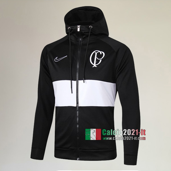 Nuova Del Corinthians Full-Zip Giacca Antivento Nera Thailandia 2019/2020 :Calcio2021-it