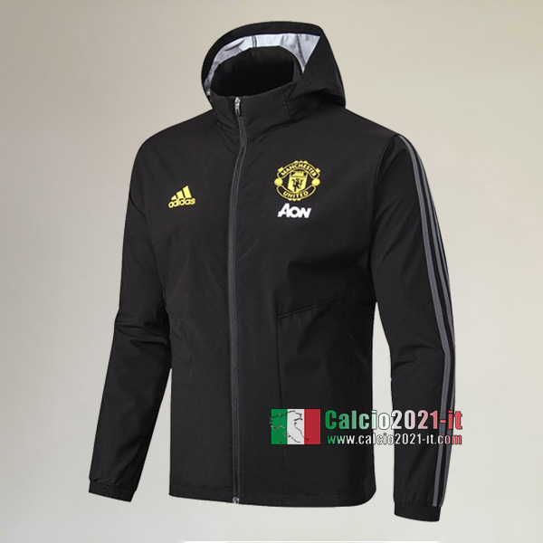 Nuove Del Manchester United Full-Zip Giacca Antivento Nera Classiche 2019/2020 :Calcio2021-it