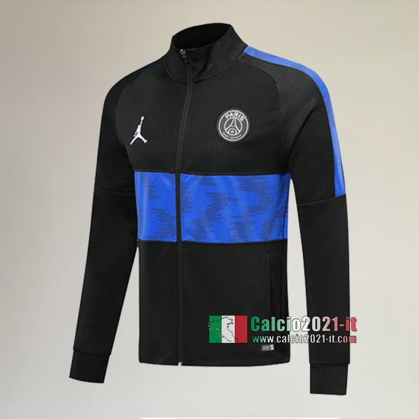 La Nuova Paris Saint Germain PSG Full-Zip Giacca Jordan Nera/Azzurra Originale 2019/2020