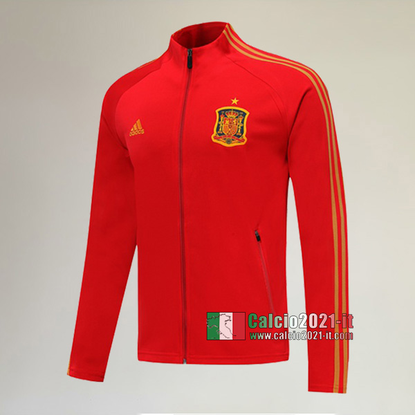 Nuova Del Spagna Full-Zip Giacca Rossa Authentic 2019/2020 :Calcio2021-it