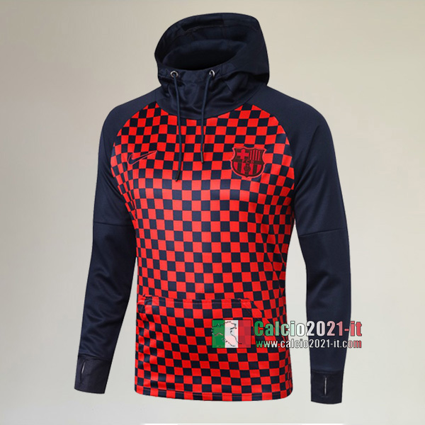 La Nuove FC Barcellona Full-Zip Giacca Cappuccio Hoodie Rossa Retro 2019/2020 :Calcio2021-it