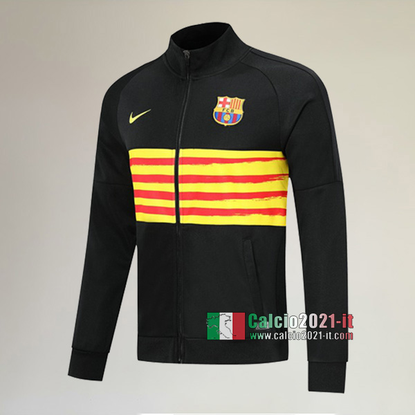 La Nuove FC Barcellona Full-Zip Giacca Nera Gialla Retro 2019/2020 :Calcio2021-it