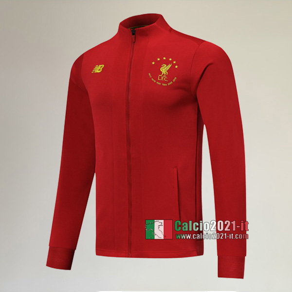 La Nuova FC Liverpool Full-Zip Giacca Edizione Commemorativa Rossa Classiche 2019/2020