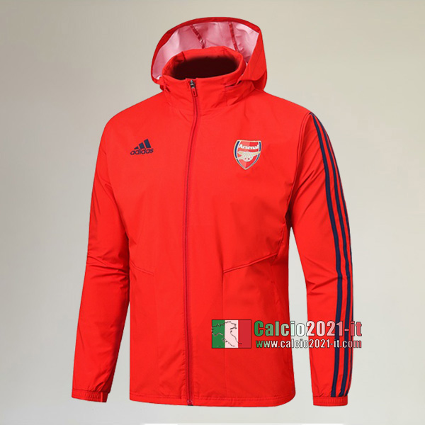 Nuove Del Arsenal FC Full-Zip Giacca Antivento Rossa AAA Qualità 2019/2020 :Calcio2021-it