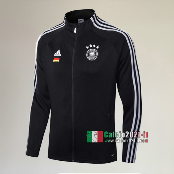 Nuova Del Germania Full-Zip Giacca Nera Authentic 2020/2021 :Calcio2021-it