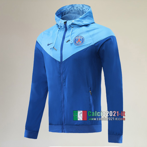 La Nuove Paris Saint Germain PSG Full-Zip Giacca Antivento Azzurra Scuro Vintage 2020/2021