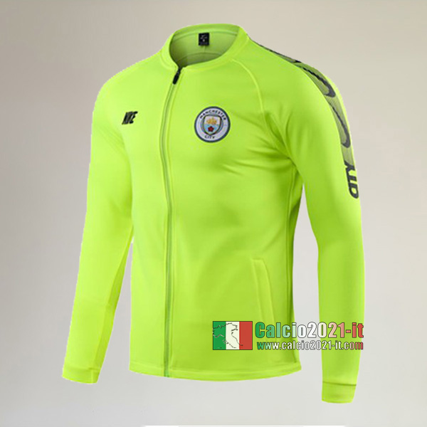 Nuove Del Manchester City Full-Zip Giacca Verde AAA Qualità 2019/2020 :Calcio2021-it