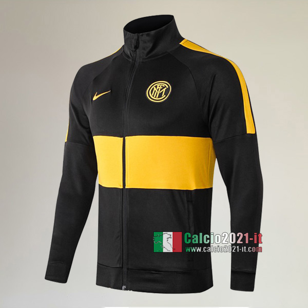 Nuova Del Inter Full-Zip Giacca Nera/Gialla Replica 2019/2020 :Calcio2021-it