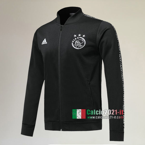 Nuove Del Ajax Amsterdam Full-Zip Giacca Nera Classiche 2019/2020 :Calcio2021-it