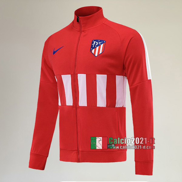 Nuova Del Atletico Madrid Full-Zip Giacca Rossa/Bianca Authentic 2019/2020 :Calcio2021-it