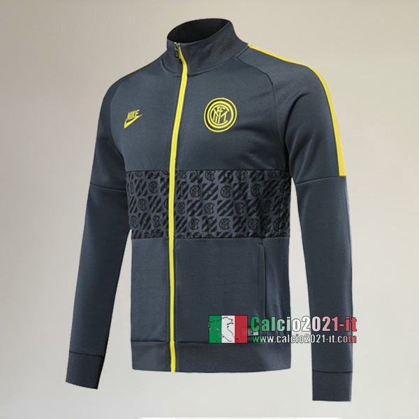 Nuove Del Inter Full-Zip Giacca Grigia AAA Qualità 2019/2020 :Calcio2021-it