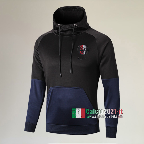 Nuove Del Paris Saint Germain PSG Full-Zip Giacca Cappuccio Hoodie Jordan Nera/Azzurra Classiche 2019/2020