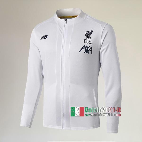 Nuova Del Liverpool FC Full-Zip Giacca Bianca Replica 2019/2020 :Calcio2021-it