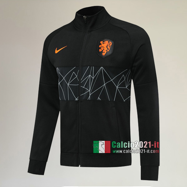 Nuova Del Olanda Full-Zip Giacca Nera Authentic 2020/2021 :Calcio2021-it