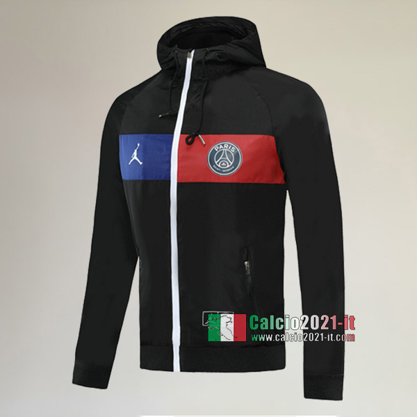 Nuova Del Paris Saint Germain PSG Full-Zip Giacca Antivento Nera Replica 2020/2021