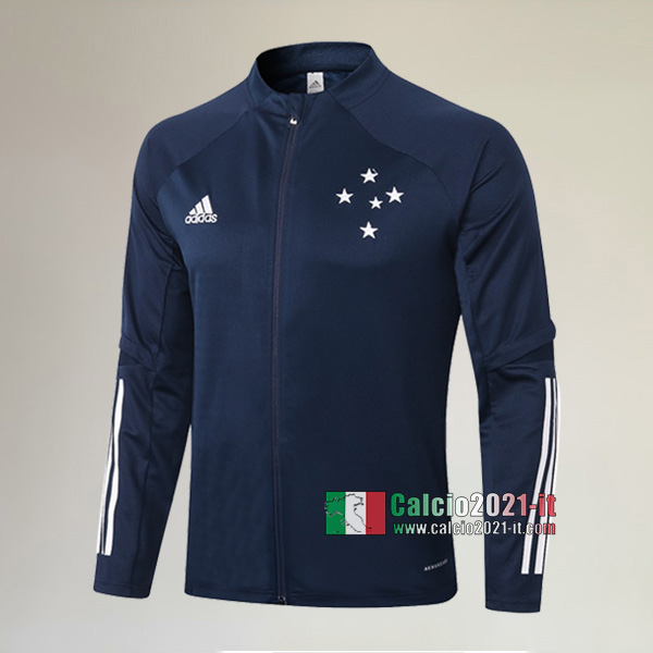 Nuove Del Cruzeiro Ec Full-Zip Giacca Azzurra Reale AAA Qualità 2020/2021 :Calcio2021-it