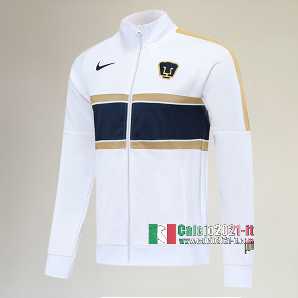 La Nuova Pumas Unam Full-Zip Giacca Bianca Originale 2020/2021 :Calcio2021-it