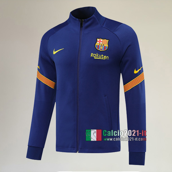 Nuova Del FC Barcellona Full-Zip Giacca Azzurra Thailandia 2020/2021 :Calcio2021-it