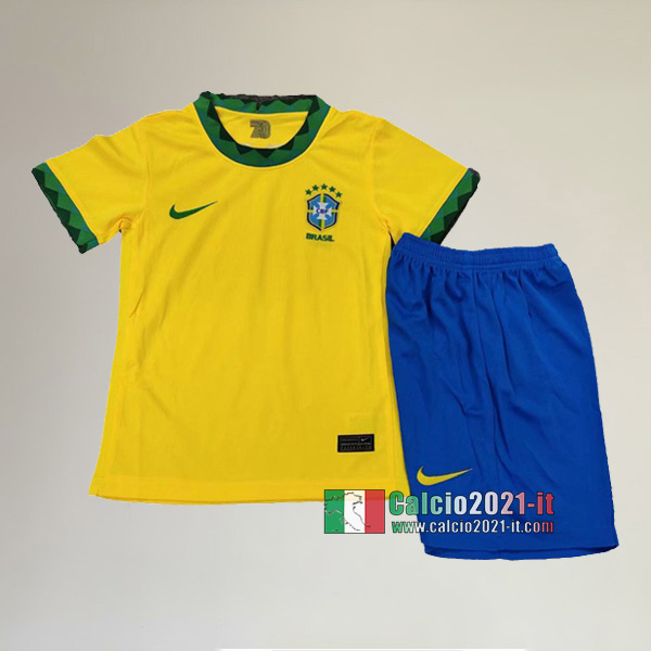 Originale Prima Maglia Nuova Del Brasile Bambino 2020/2021 Personalizzati