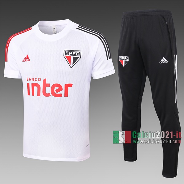 Calcio2021-It: Nuove T Shirt Polo Sao Paulo Manica Corta Bianca C473# 2020/2021