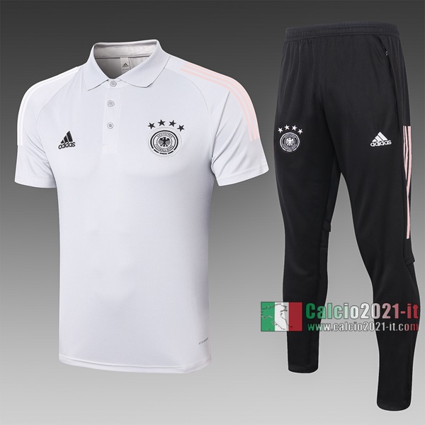 Calcio2021-It: Nuova Maglietta Polo Shirts Germania Manica Corta Grigio Chiaro C474# 2020/2021