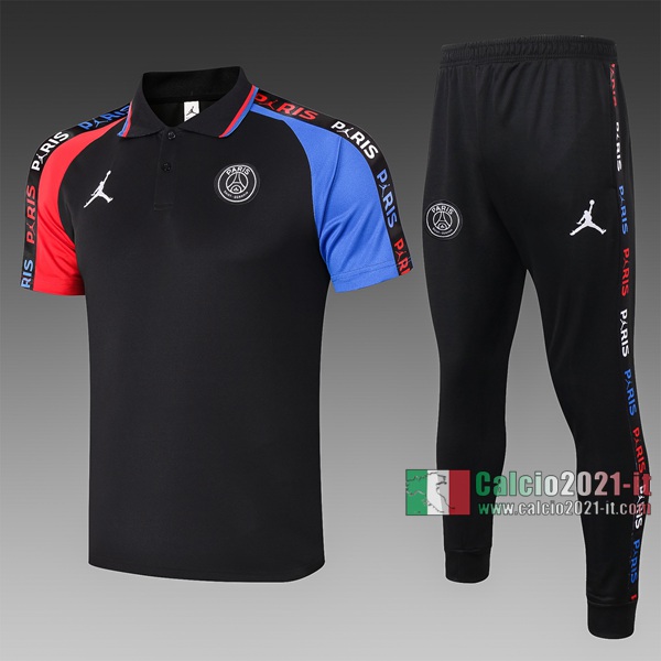 Calcio2021-It: Nuove Ufficiale Maglietta Polo Shirts Paris Saint Germain Manica Corta Nera C483# 2020/2021