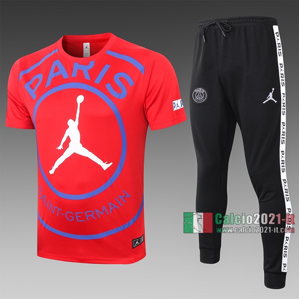 Calcio2021-It: Nuova Foggia T Shirt Polo Air Jordan Manica Corta Rossa C484# 2020/2021