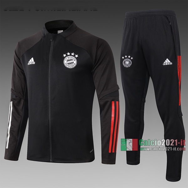 Calcio2021-It: Sito Comprare Giacca Allenamento Bayern Monaco Full-Zip Nera A362 2020 2021