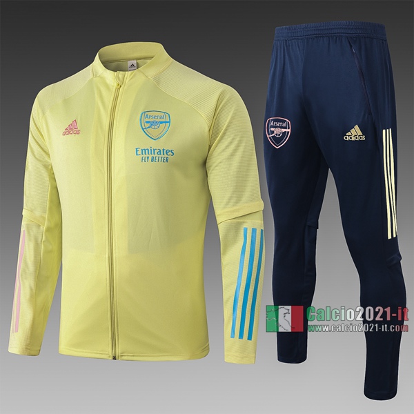 Calcio2021-It: Nuove Classiche Giacca Allenamento Arsenal Full-Zip Gialla A364 2020 2021