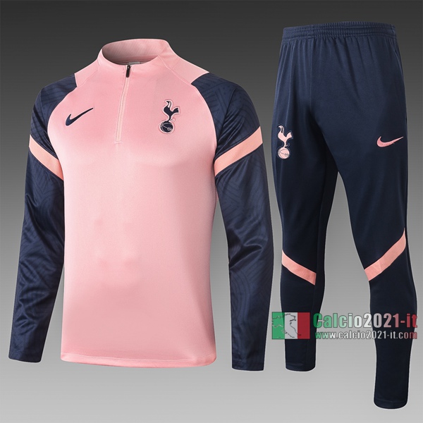 Calcio2021-It: La Nuove Felpa Tuta Tottenham Hotspur Half-Zip Rosa B409 2020 2021