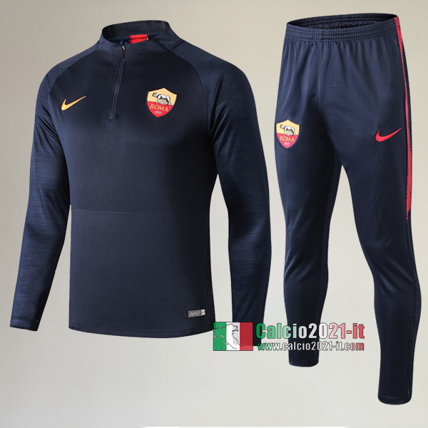 AAA Qualità: Nuove Del Tuta Da AS Roma + Pantaloni Azzurra Scuro 2019/2020