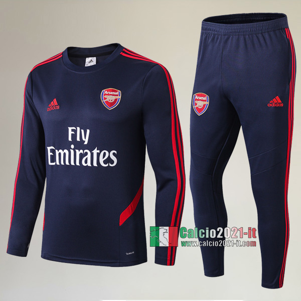 A++ Qualità: Nuova Del Tuta Del Arsenal FC Collare Rotondo + Pantaloni Azzurra Scuro 2019-2020