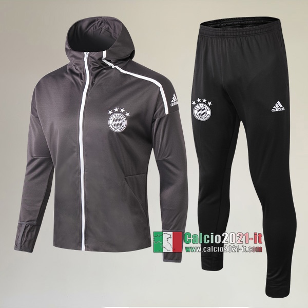 AAA Qualità: Felpa Sportswear Cappuccio Hoodie Nuove Del Tuta Bayern Monaco + Pantaloni Grigia 2019 2020