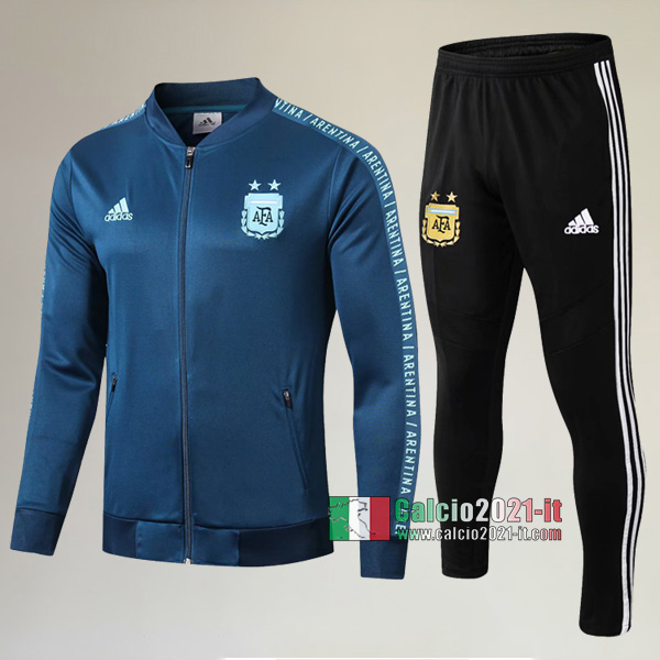 A++ Qualità: Full-Zip Giacca Nuova Del Tuta Argentina + Pantaloni Ciano 2019-2020