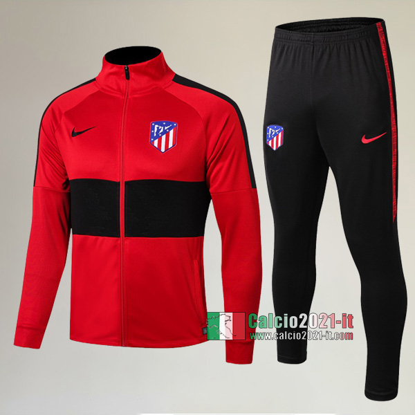 AAA Qualità: Full-Zip Giacca Nuove Del Tuta Atletico Madrid + Pantaloni Rossa/Nera 2019/2020