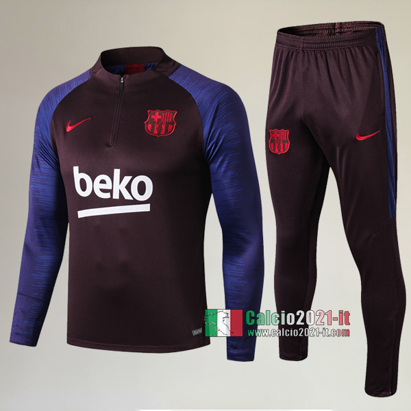 A++ Qualità: Nuova Del Tuta Del FC Barcellona + Pantaloni Porpora/Azzurra 2019/2020