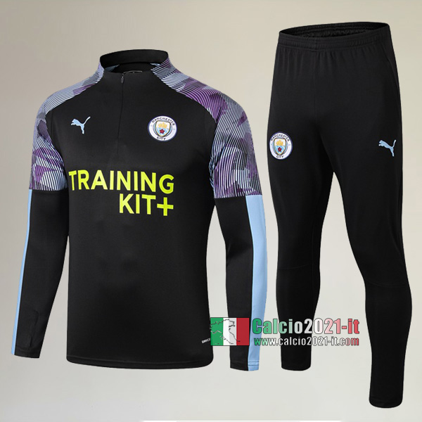 AAA Qualità: Nuove Del Tuta Da Manchester City + Pantaloni Nera/Azzurra 2019/2020