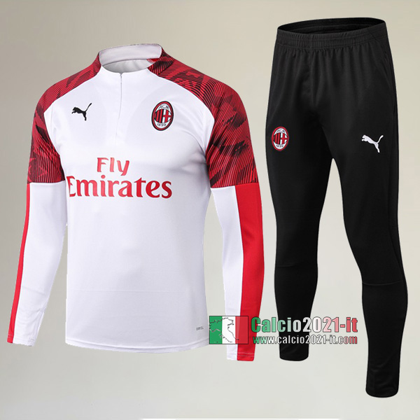 A++ Qualità: Nuova Del Tuta Del AC Milan + Pantaloni Bianca 2019-2020