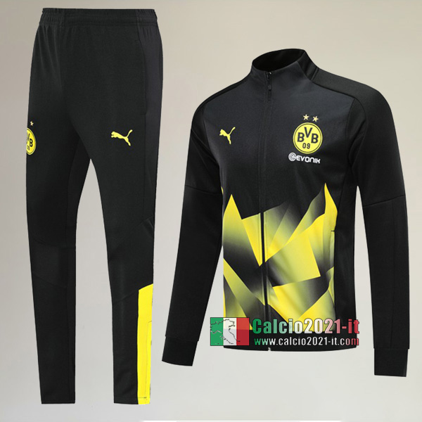 AAA Qualità: Full-Zip Giacca Nuove Del Tuta Da Borussia Dortmund + Pantaloni Gialla/Nera 2019-2020