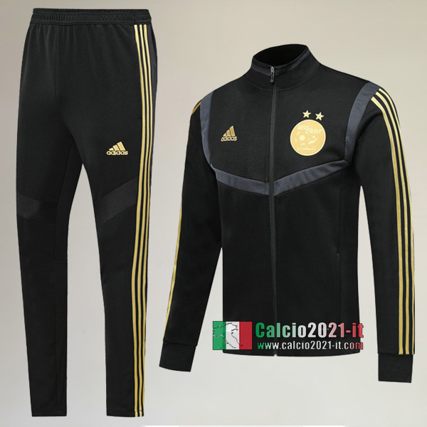 A++ Qualità: Full-Zip Giacca Nuova Del Tuta Del Algeria + Pantaloni Nera 2019/2020