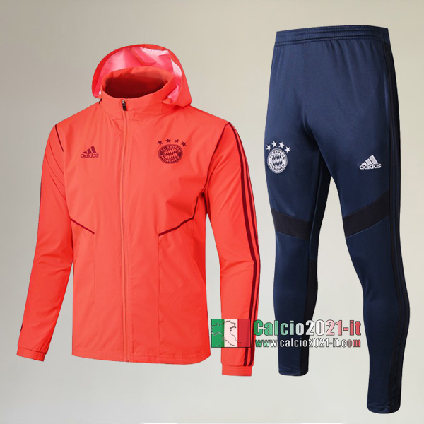 A++ Qualità: Full-Zip Giacca Antivento Nuova Del Tuta Del Bayern Monaco + Pantaloni Arancio 2019/2020