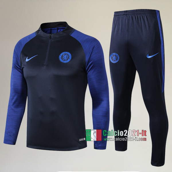 AAA Qualità: Nuove Del Tuta Chelsea FC + Pantaloni Azzurra Scuro 2019 2020