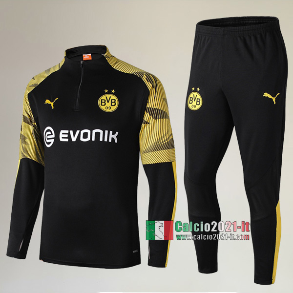 A++ Qualità: Nuova Del Tuta Del Borussia Dortmund + Pantaloni Nera/Gialla 2019 2020