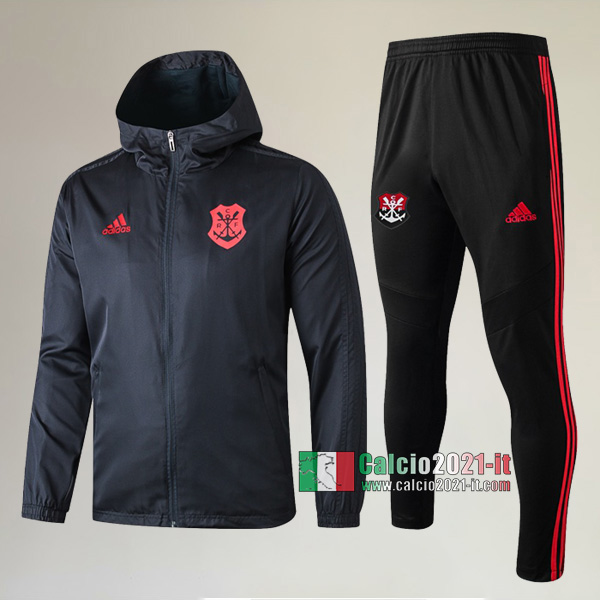 A++ Qualità: Full-Zip Giacca Antivento Nuova Del Tuta Del Flamengo + Pantaloni Nera 2019-2020