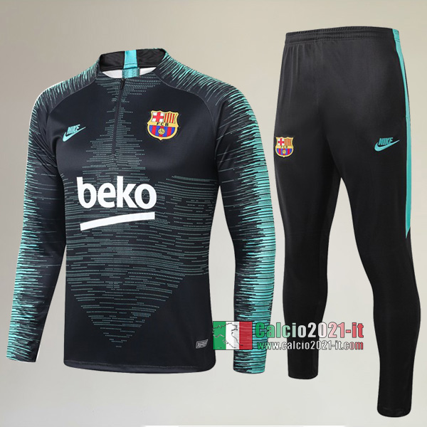 AAA Qualità: Nuove Del Tuta FC Barcellona + Pantaloni Nera Verde 2019 2020