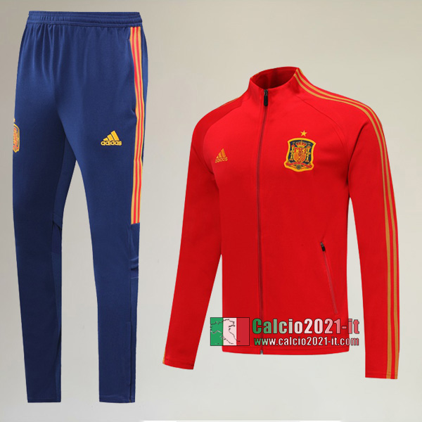 AAA Qualità: Full-Zip Giacca Nuove Del Tuta Da Spagna + Pantaloni Rossa 2019/2020